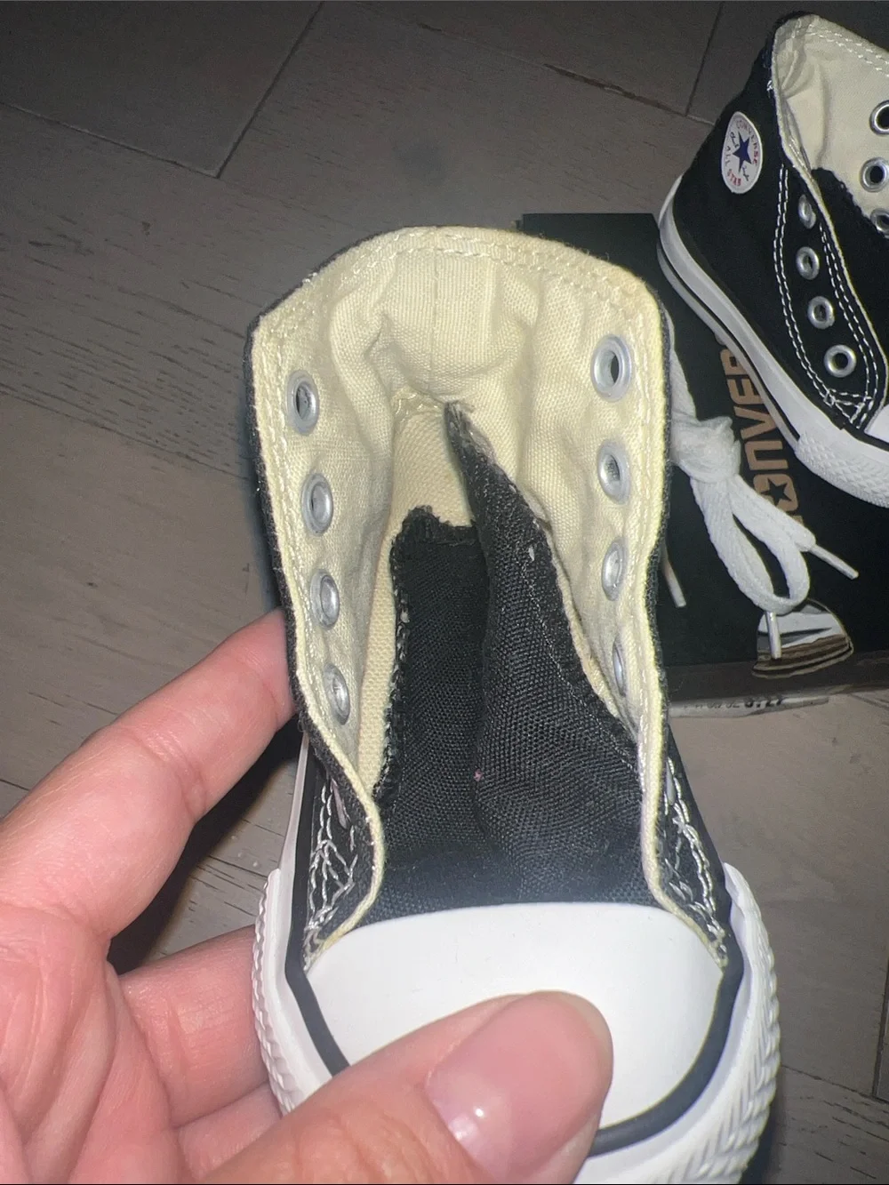 Converse Kids Black and White High-Top Canvas Sneakers